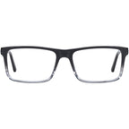 Men's HV713 Rectangular Prescription Eyeglasses with Case, Grey Crystal Gradient