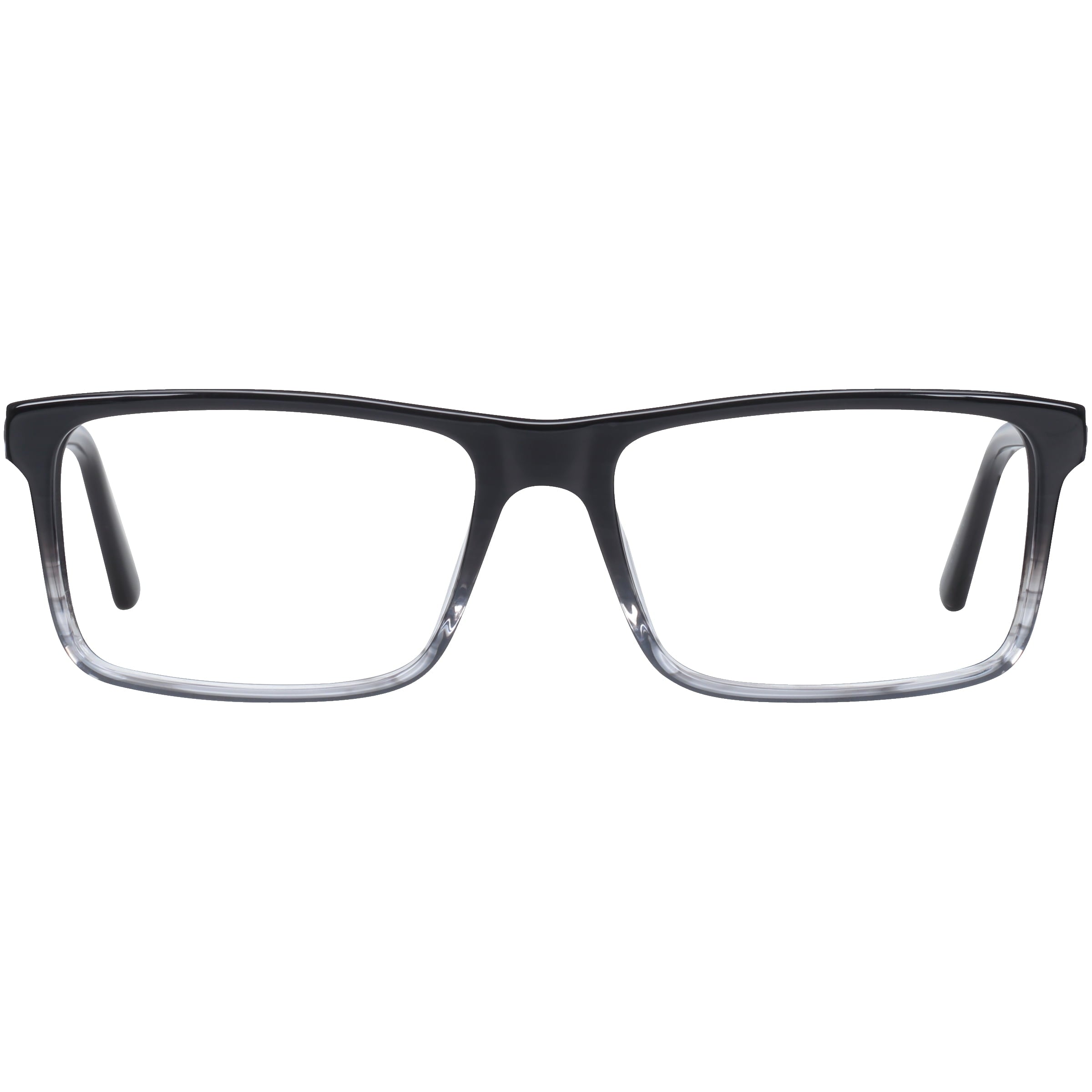 Men's HV713 Rectangular Prescription Eyeglasses with Case, Grey Crystal Gradient
