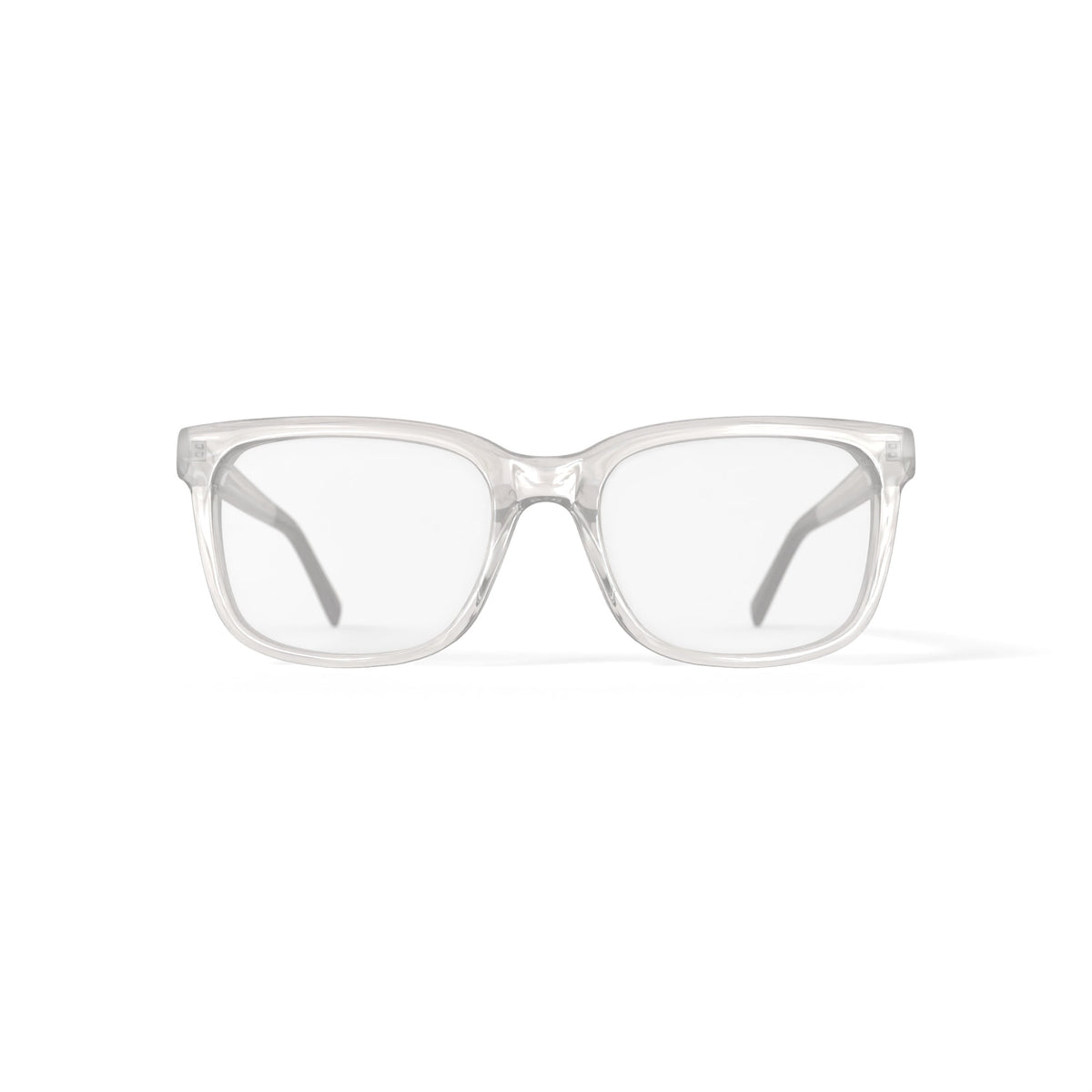 Mens HV725 Square Prescription Eyeglasses with Case, Crystal
