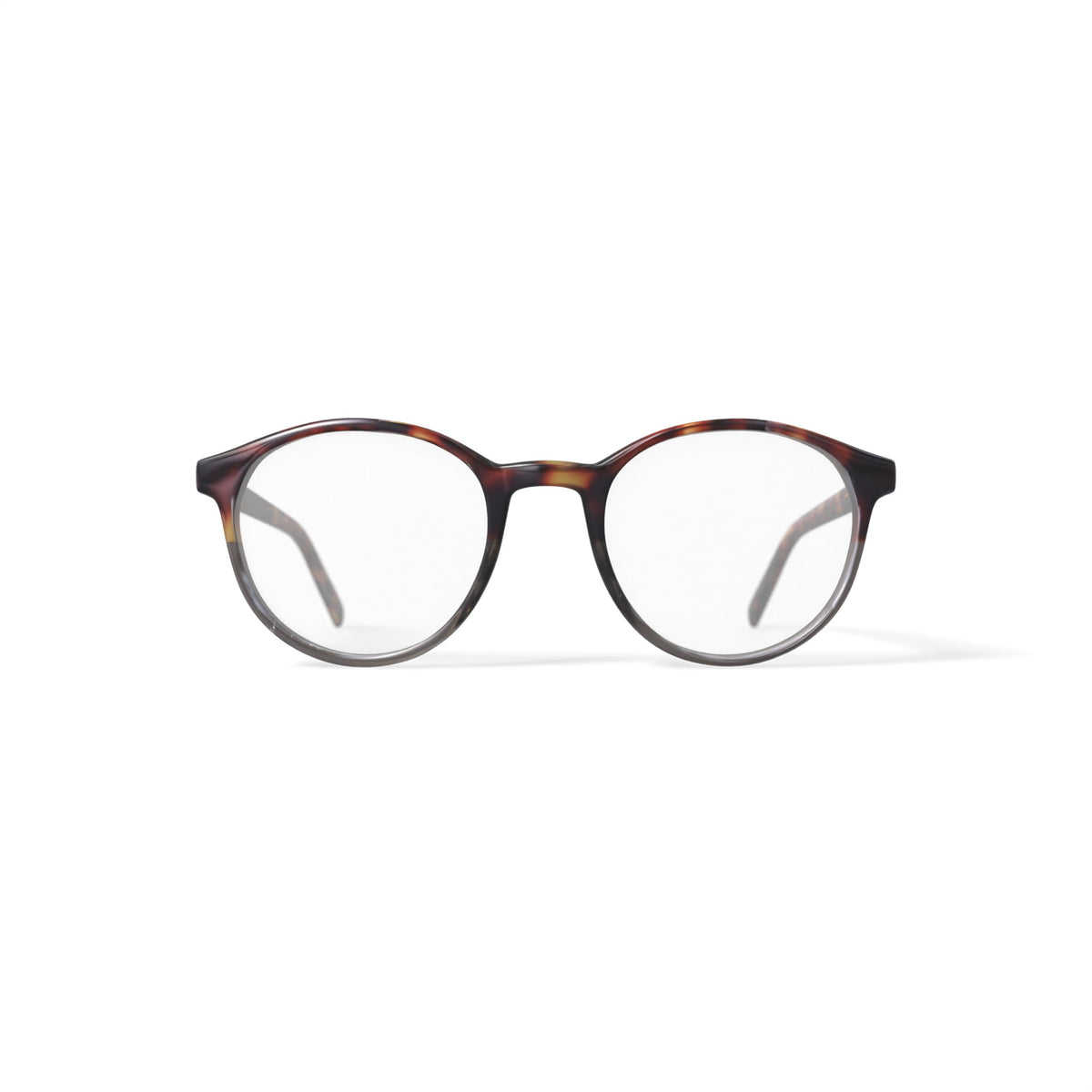 Men's HV724 Round Prescription Eyeglasses with Case, Green Tortoise