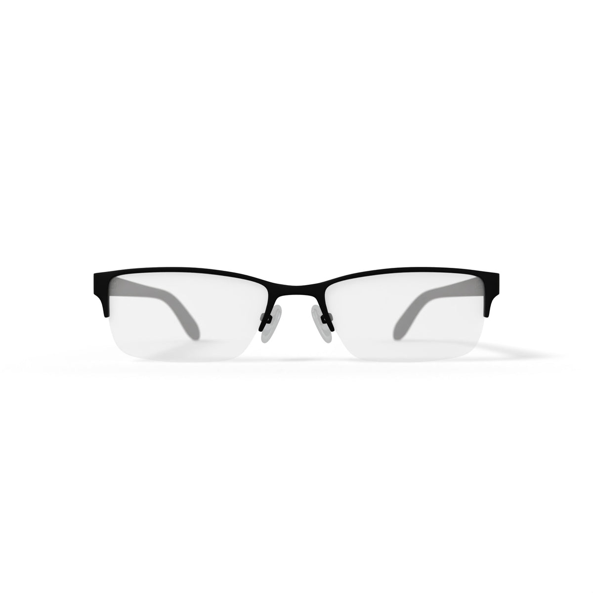 Men's HV708 Rectangular Prescription Eyeglasses with Case, Black