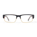 Men's RJ1038 Rectangular Prescription Eyeglasses with Case, Black/Gold