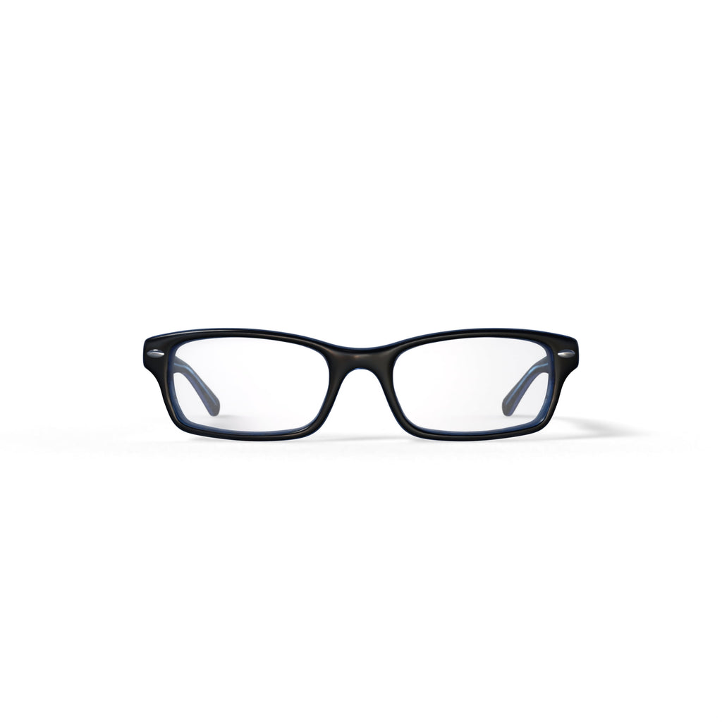  Youth Size 48 0RY1530 Prescription Eyeglasses with Case, Blue on Blue Fluo/Demo Lens