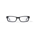  Women's Size 52 Square RB5206 Optics Prescription Eyeglasses with Case, Black On Transparent