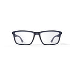  Unisex Size 55 Rectangular Prescription Eyeglasses with Case, Transparent Grey/Demo Lens