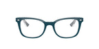  Women's Size 53 Phantos Butterfly RB5285 Optics Prescription Eyeglasses with Case, Turquoise On Transparent/Demo Lens