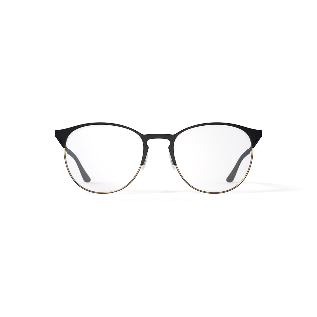  Unisex Size 53 Phantos Prescription Eyeglasses with Case, Black on Arista