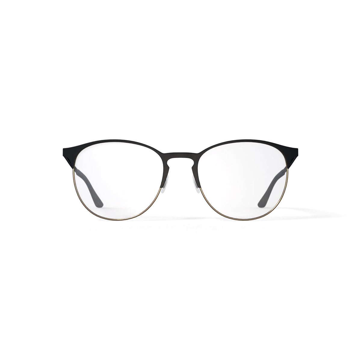  Unisex Size 53 Phantos Prescription Eyeglasses with Case, Black on Arista