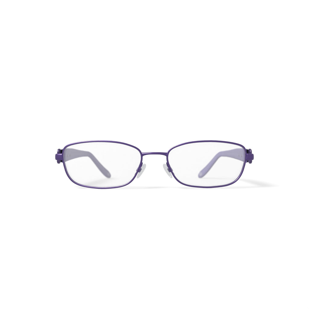 Rose Women's AR09 Rectangular Prescription Eyeglasses with Case, Purple