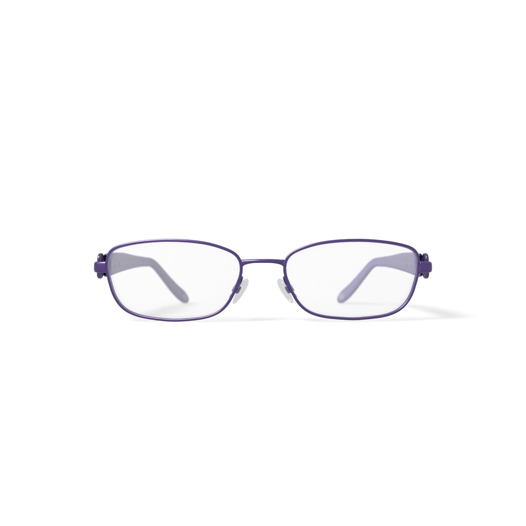 Rose Women's AR09 Rectangular Prescription Eyeglasses with Case, Purple