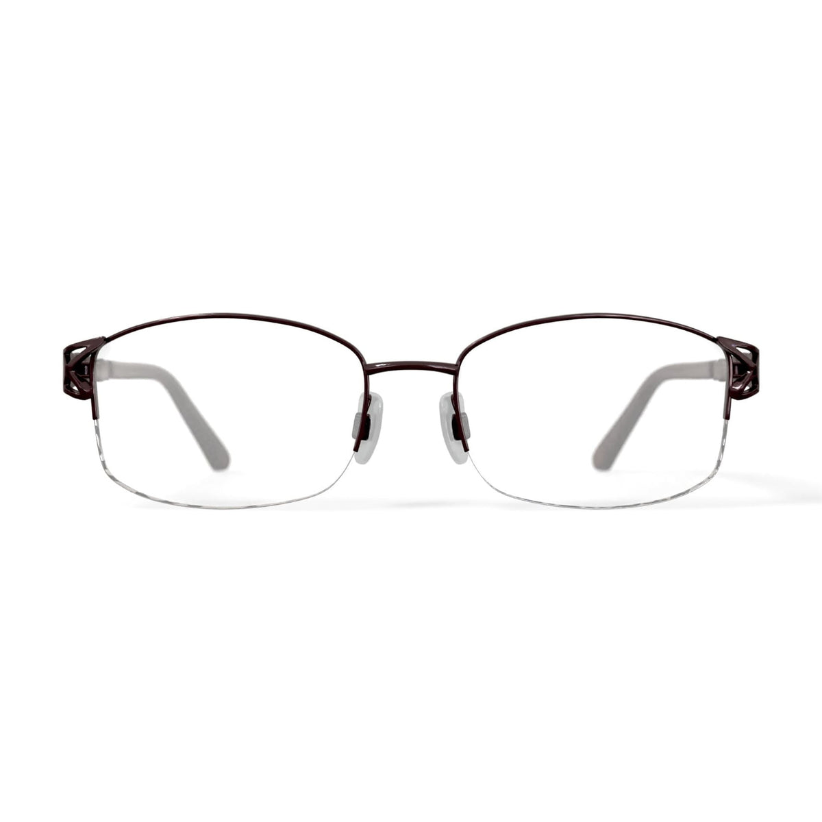 Women's BR60 Square Prescription Eyeglasses with Case, Beige