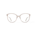 Womens H05Z Round Prescription Eyeglasses with Case, Champagne