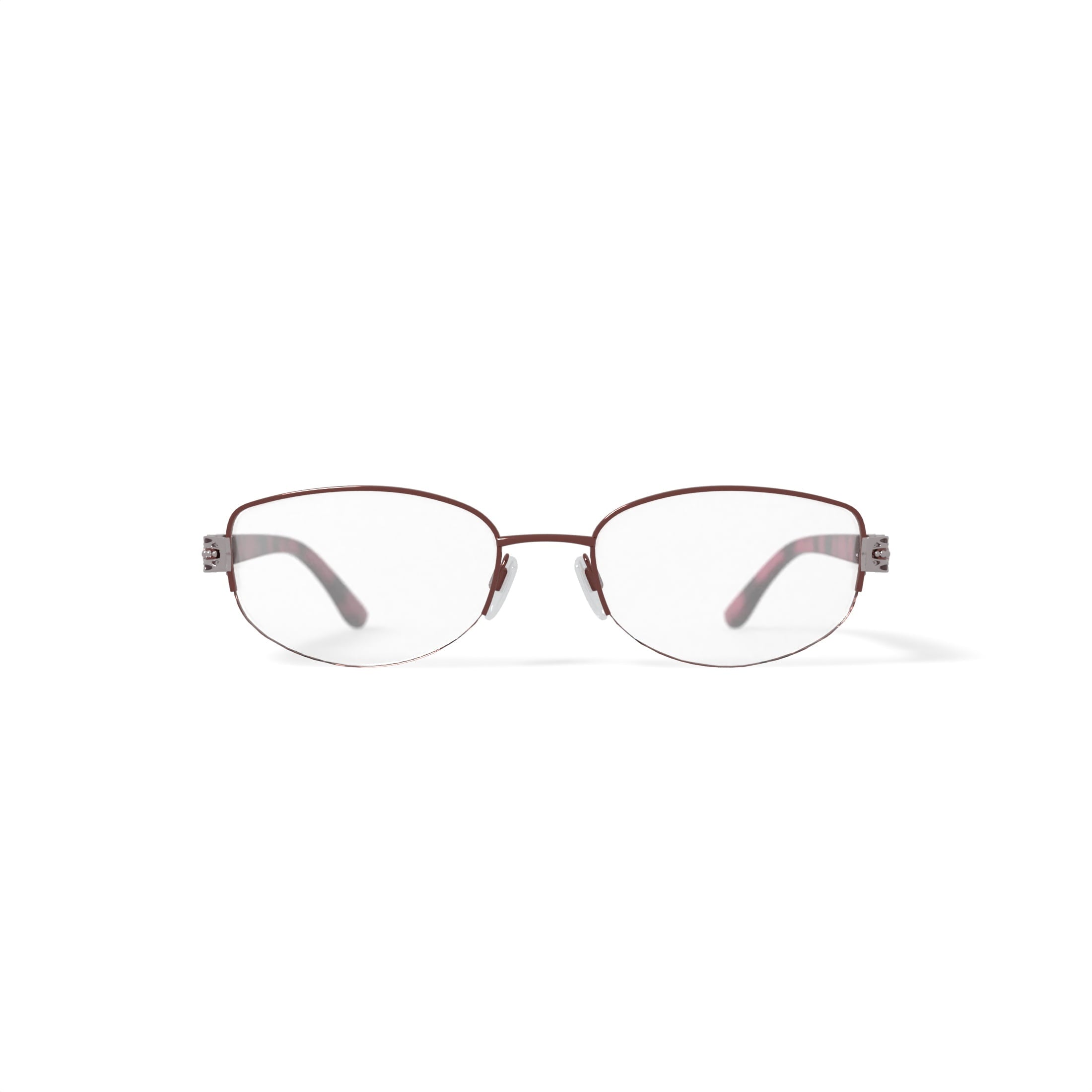 Women's M231 Oval Prescription Eyeglasses with Case, Cognac