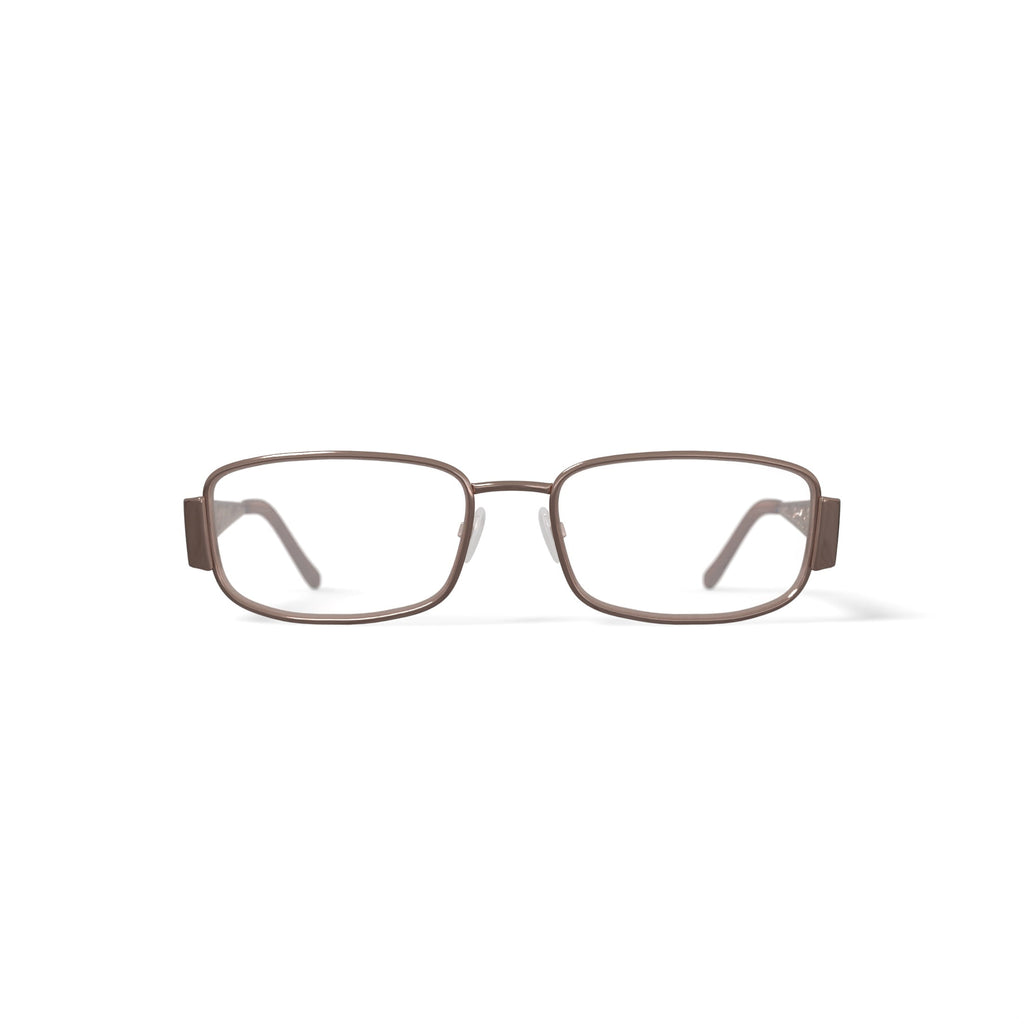 Women's M273 Rectangular Prescription Eyeglasses with Case, Brown