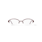Women's BR68 Oval Prescription Eyeglasses with Case, Burgundy