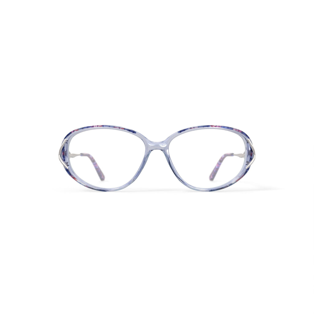 Women's SL749 Azure Oval Prescription Eyeglasses with Case, Crystal