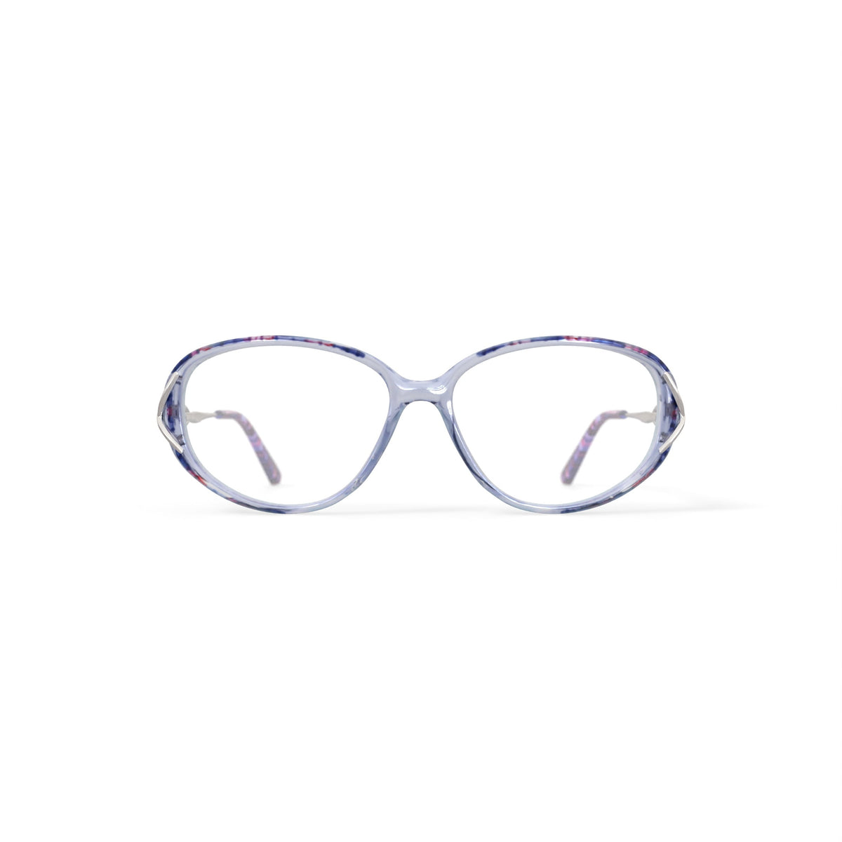 Women's SL749 Azure Oval Prescription Eyeglasses with Case, Crystal