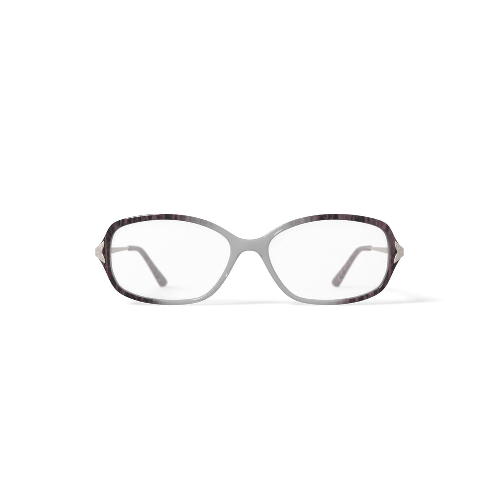Women's SL1543 Rectangular Prescription Eyeglasses with Case, Crystal Purple