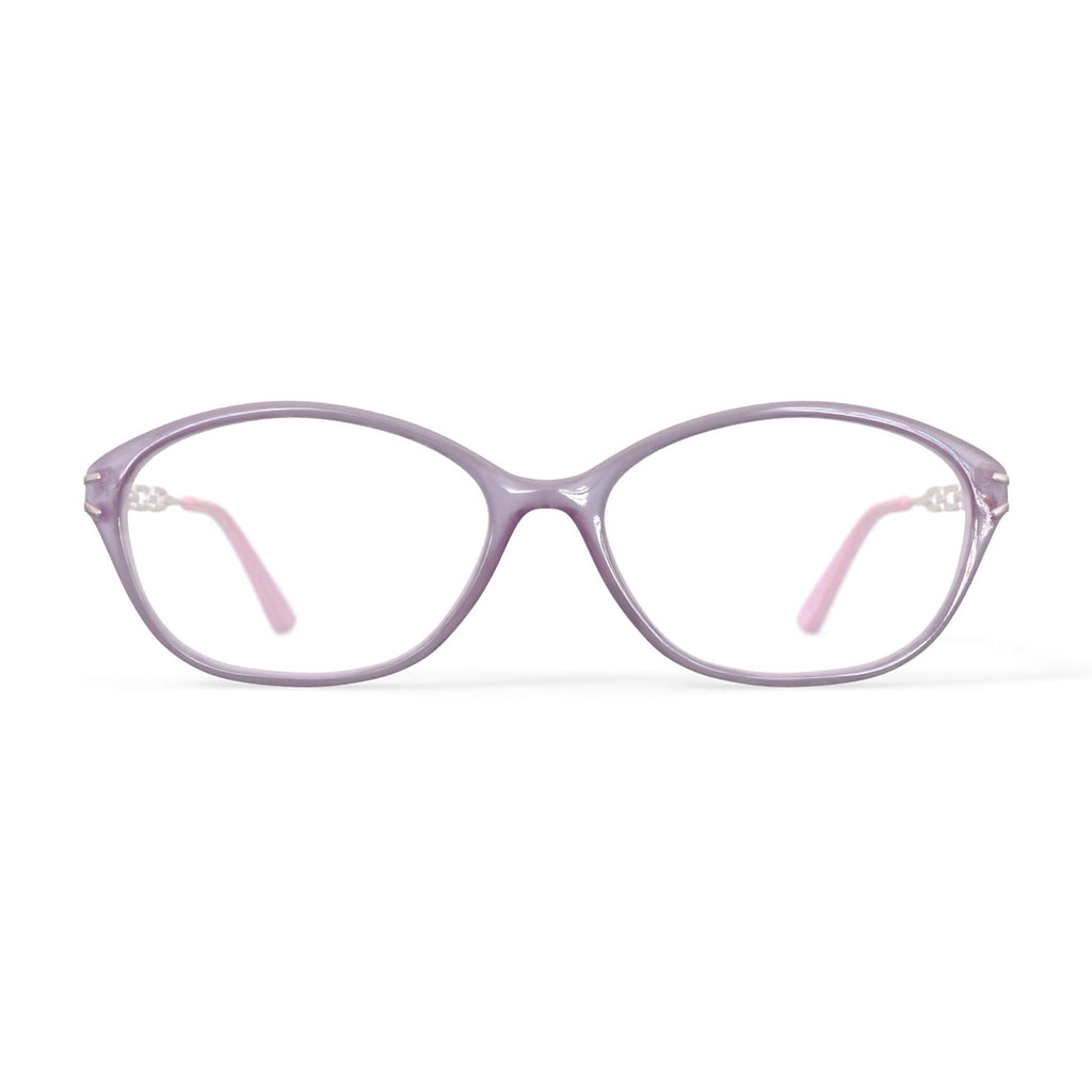 Women's SL1545 Oval Prescription Eyeglasses with Case, Purple