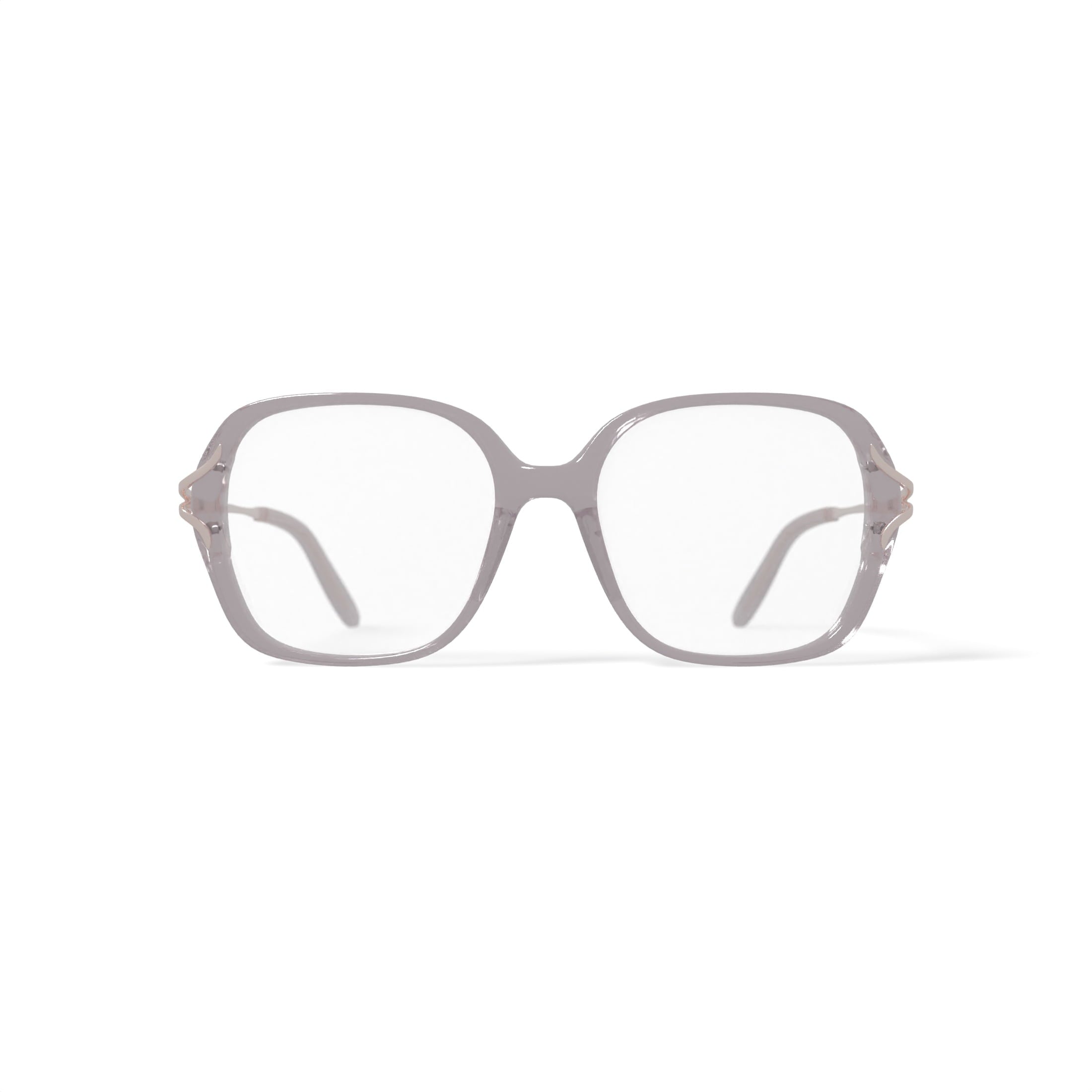Women's SLH08Z Square Prescription Eyeglasses with Case, Pink