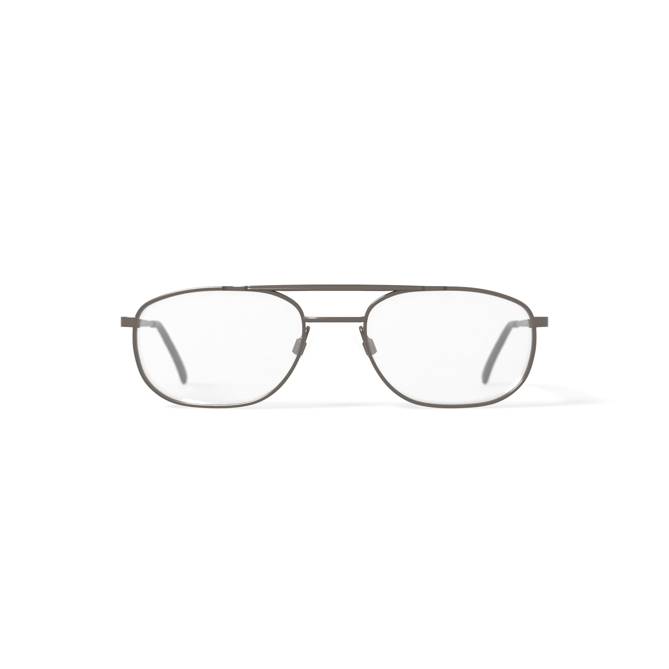 Men's ST169 Rectangular Prescription Eyeglasses with Case, Gunmetal