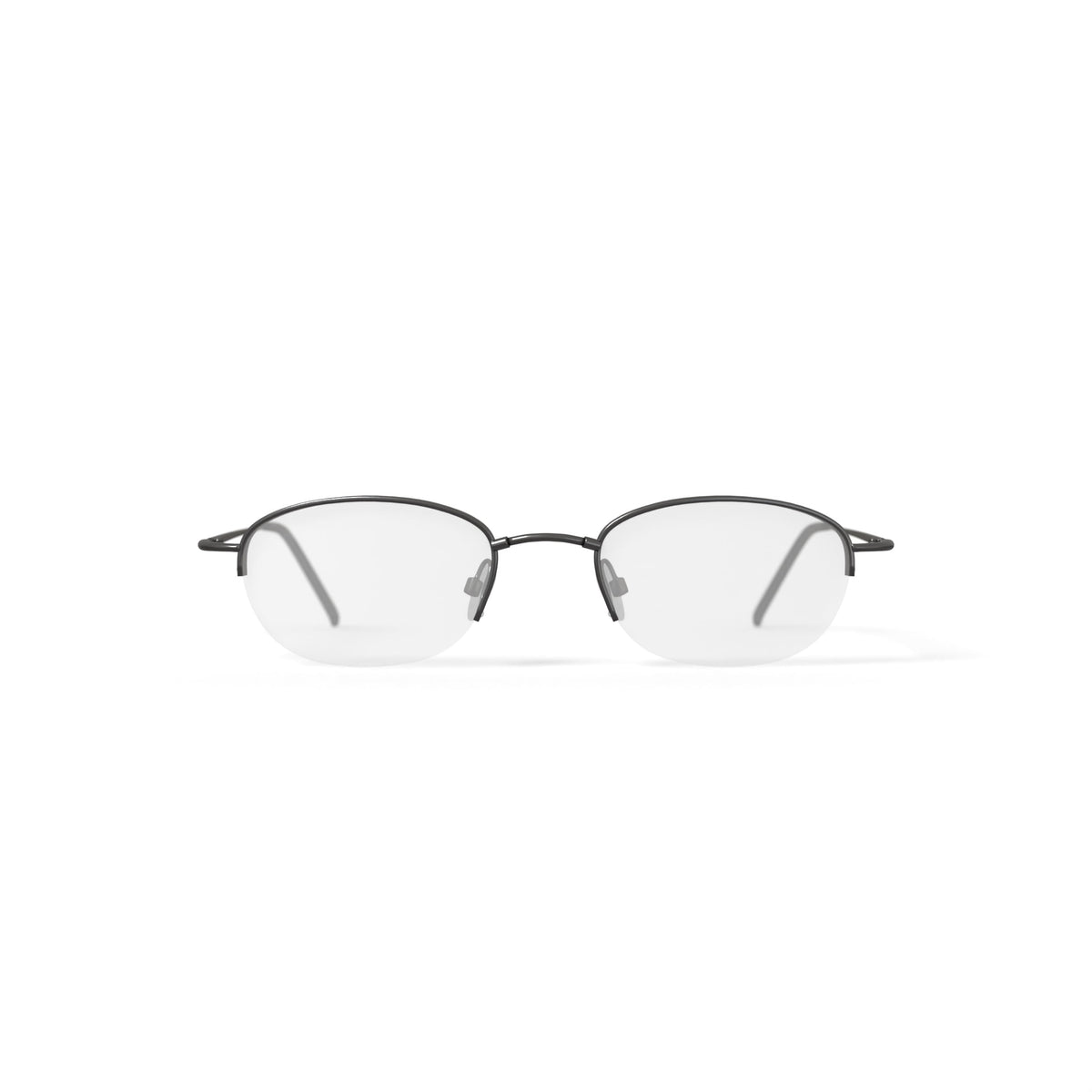 TiFlex Men's T1518 Oval Oval Prescription Eyeglasses with Case, Dark Pewter
