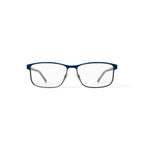 TiFlex Men's T1708 Rectangular Rectangular Prescription Eyeglasses with Case, Navy/Gunmetal
