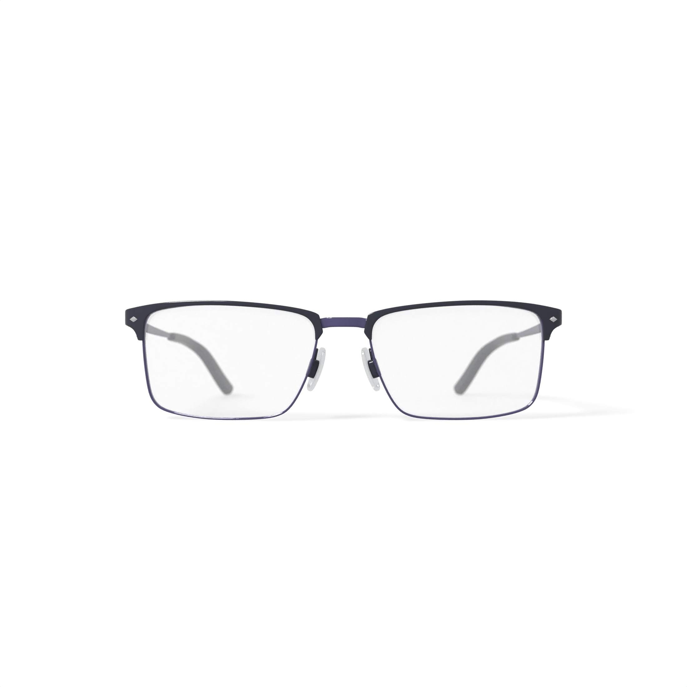 TiFlex Men's T1717 Browline Prescription Eyeglasses with Case, Matte Black