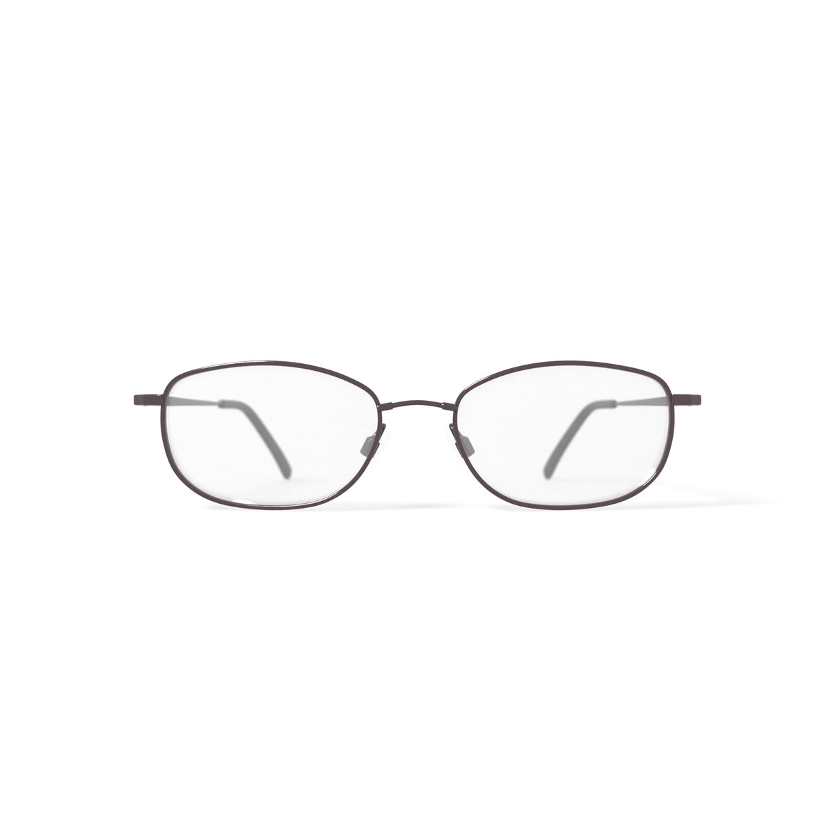 Mens T1500 Oval Oval Prescription Eyeglasses with Case, Dark Pewter