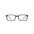 Men's DNA4002 Rectangular Prescription Eyeglasses with Case, Black