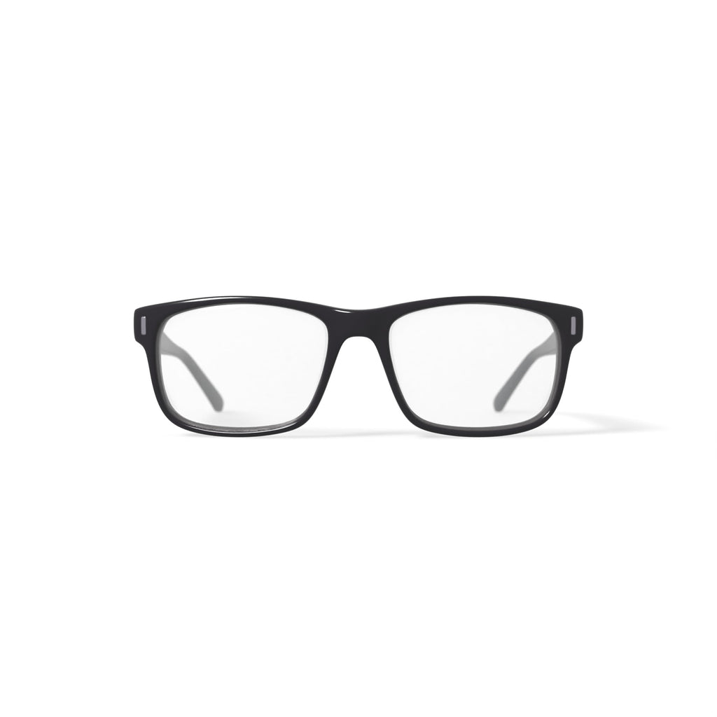 Men's DNA4012 Rectangular Prescription Eyeglasses with Case, Black