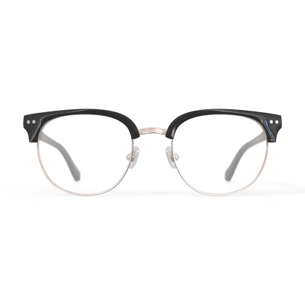 True Religion Men's T008 Browline Prescription Eyeglasses with Case, Black
