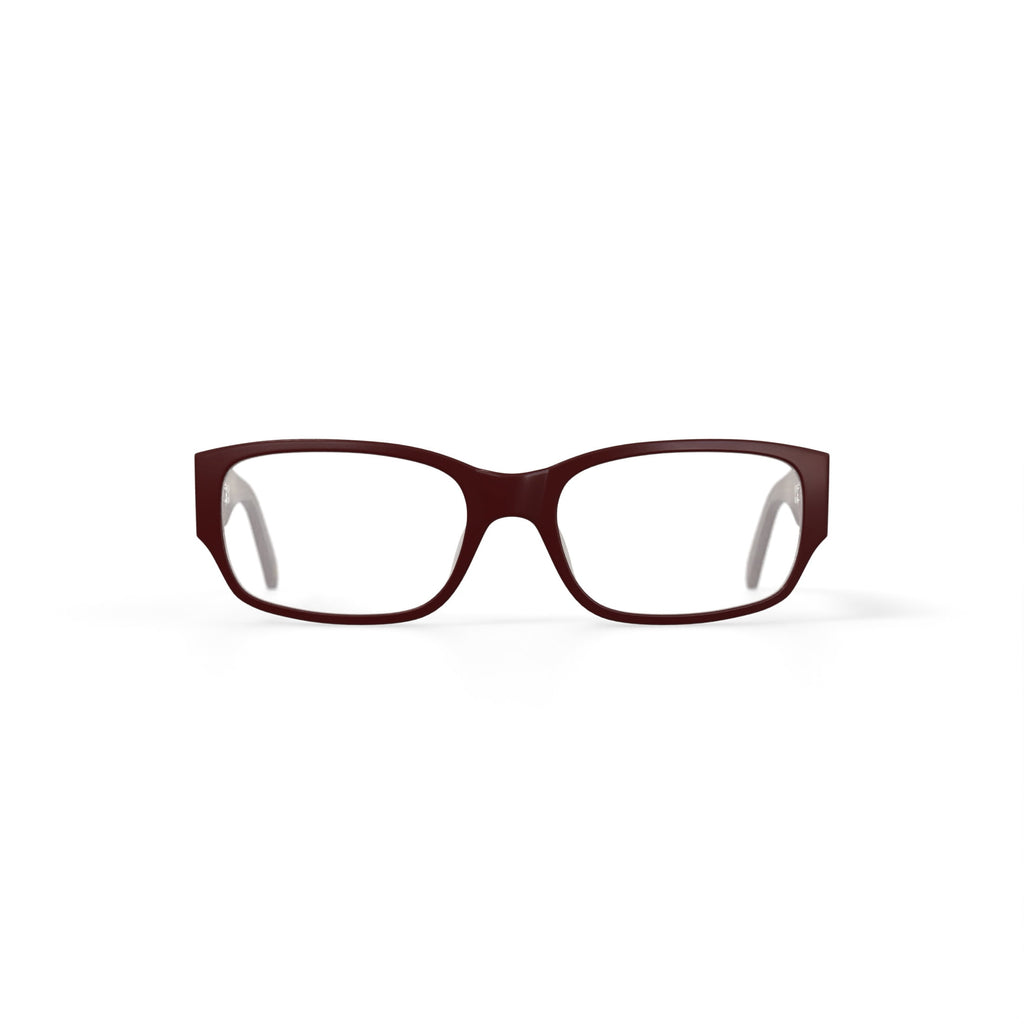 Vendela Women's V1001 Rectangular Prescription Eyeglasses with Case, Cherry Red