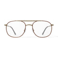 Via Milano Men's Tremont Round Prescription Eyeglasses with Case, Brown/Gold