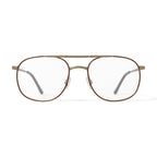 Via Milano Men's Tremont Round Prescription Eyeglasses with Case, Brown/Gold