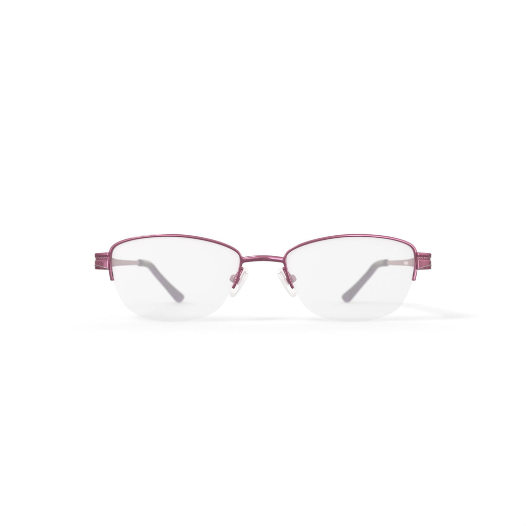 Visage Womens E203 Rectangular Prescription Eyeglasses with Case, Purple