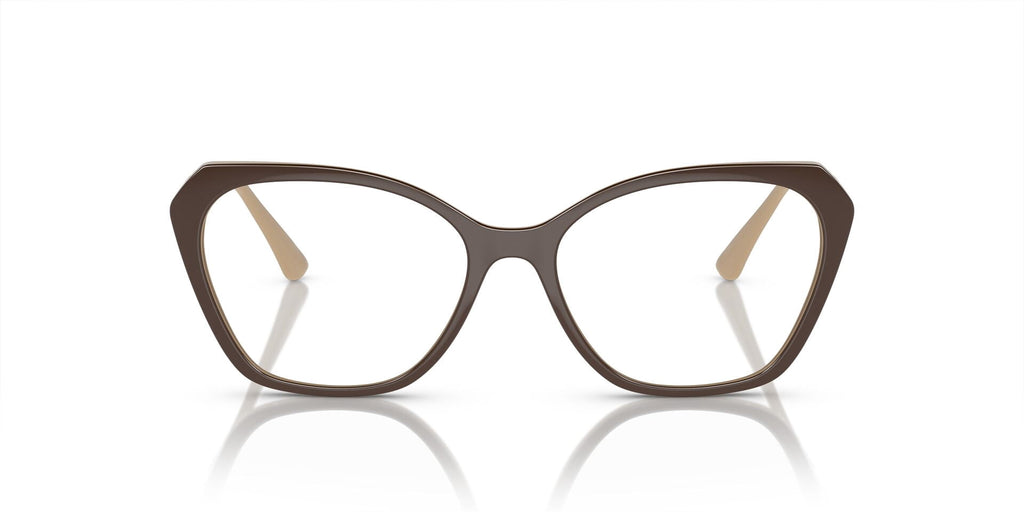 Vogue Women's VO5522 54mm Propionate Eyeglasses, Brown/Nude, with Case & Cleaning Cloth