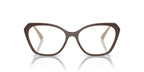 Vogue Women's VO5522 54mm Propionate Eyeglasses, Brown/Nude, with Case & Cleaning Cloth