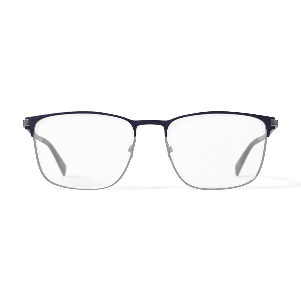 Men's MC010 Joseph Browline Prescription Eyeglasses with Case, Black