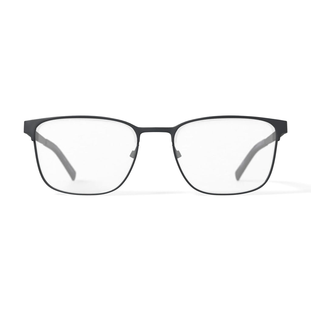 Men's MV010 Patrick Square Prescription Eyeglasses with Case, Black