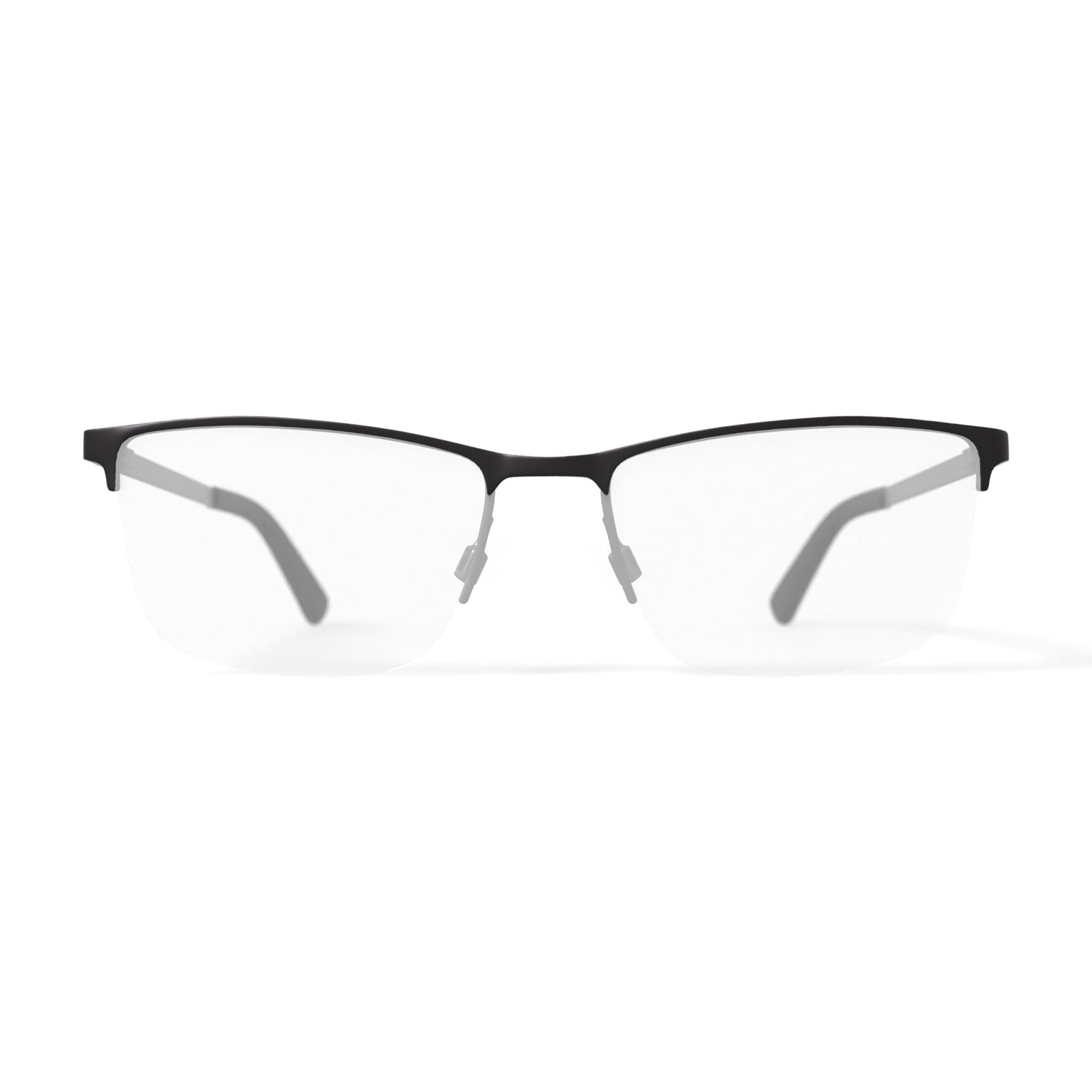 Men's MV012 Robb Rectangular Prescription Eyeglasses with Case, Silver