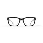 Men's MV014 Curtis Square Prescription Eyeglasses with Case, Shiny Black