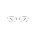 Women's 0413-09 Rectangular Prescription Eyeglasses with Case, Purple