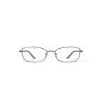 Women's 0413-09 Rectangular Prescription Eyeglasses with Case, Purple