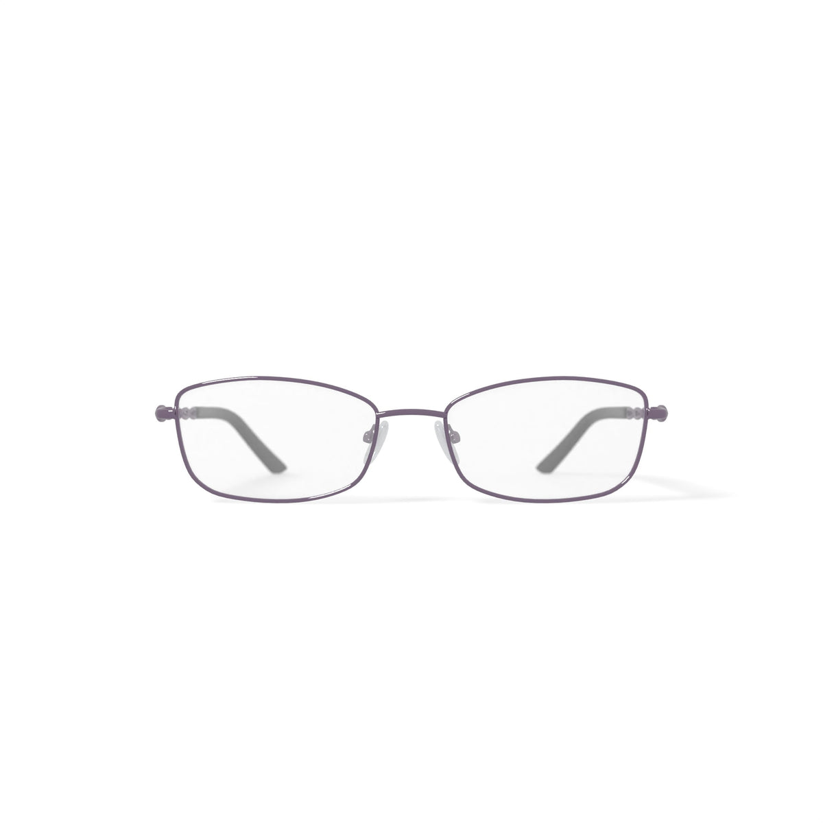 Women's 0413-09 Rectangular Prescription Eyeglasses with Case, Purple