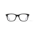 Women's FM13037 Square Prescription Eyeglasses with Case, Black/Crystal
