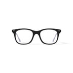 Women's FM13037 Square Prescription Eyeglasses with Case, Black/Crystal