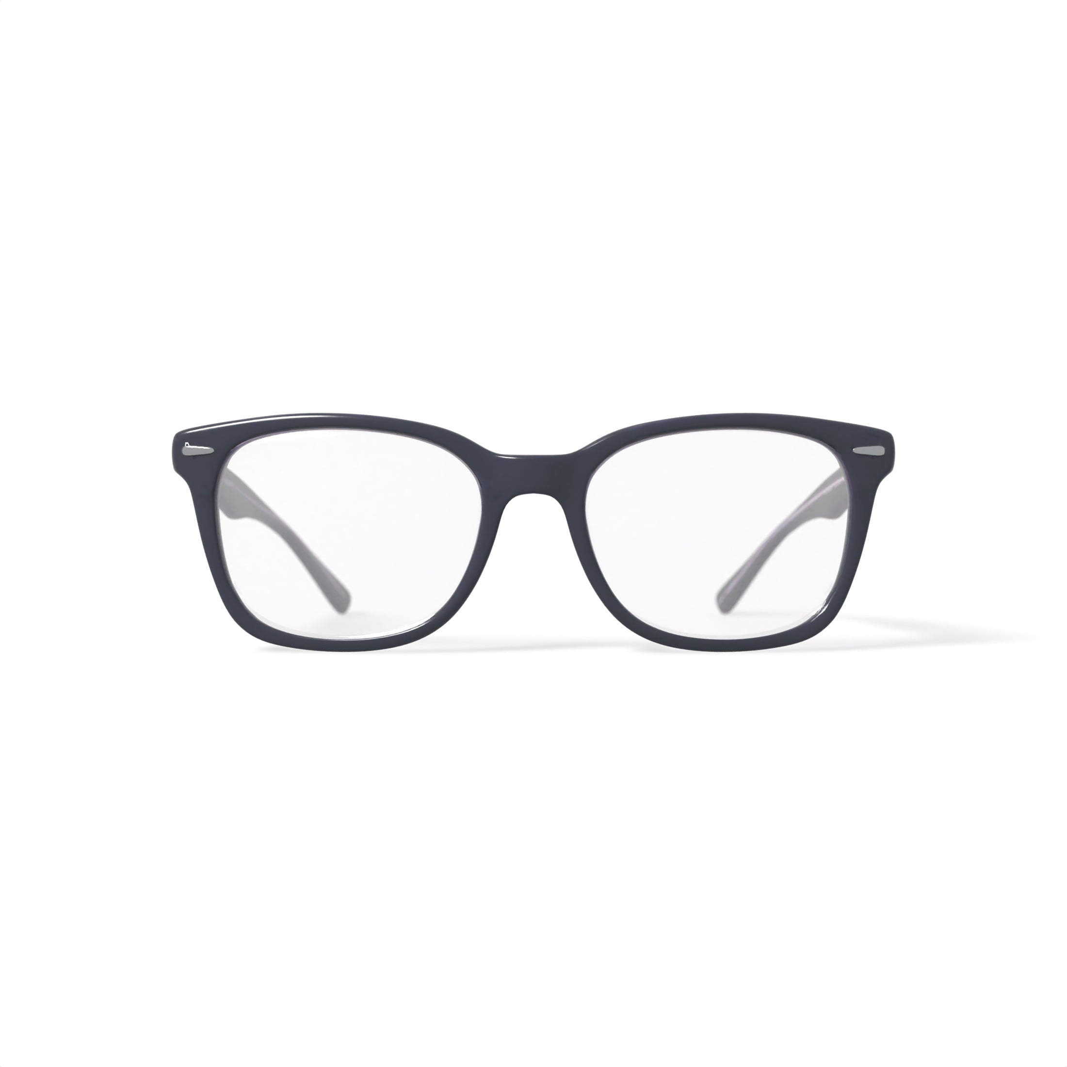 Womens FM13038 Square Prescription Eyeglasses with Case, Black/Purple