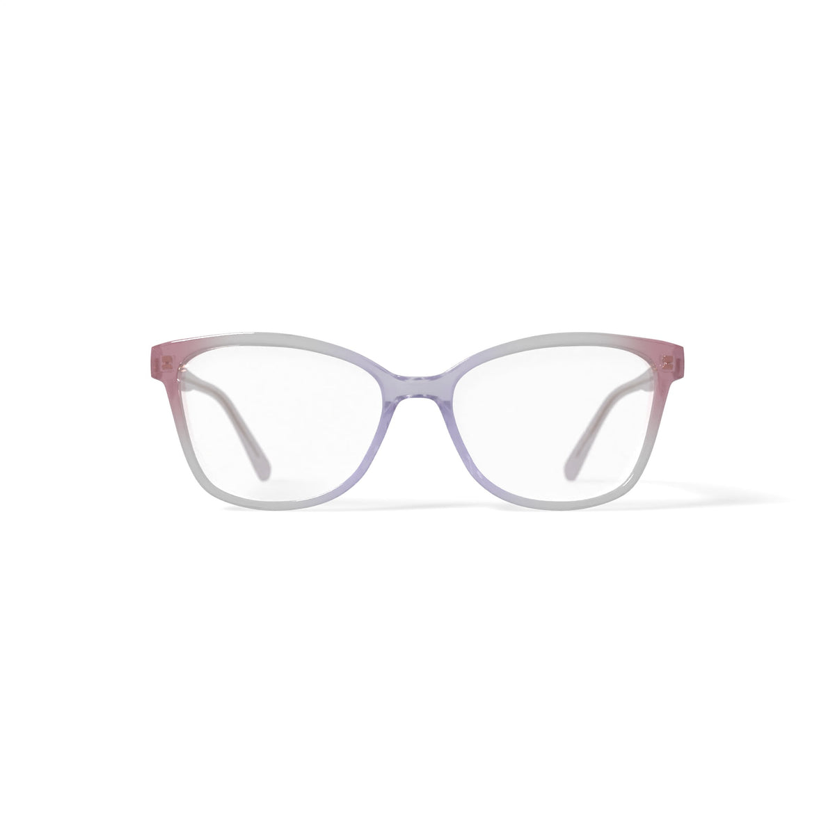 Women's MC009 Brooke Square Prescription Eyeglasses with Case, Pink Gradient