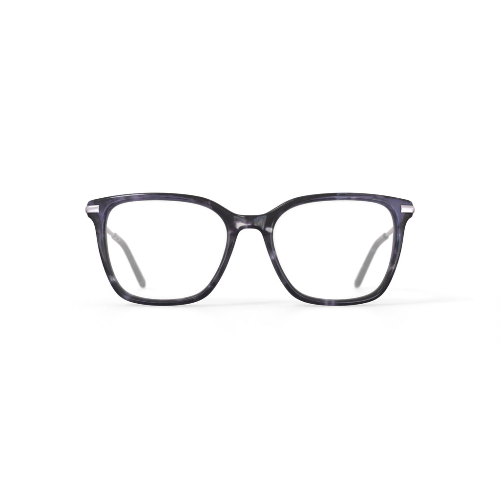 Women's MV022 Ash Square Prescription Eyeglasses with Case, Black Tortoise